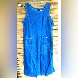 Vintage Studio L Y2K Cotton Jeans Denim Cottagecore Jumper Dress